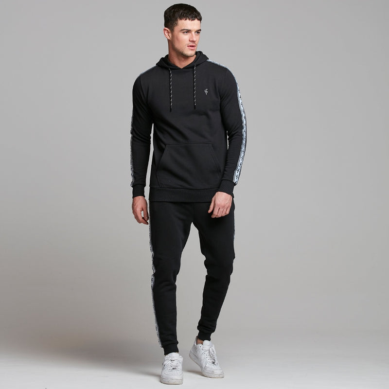Father Sons Tapered Black Hoodie Top – FSM001 (LETZTE CHANCE)