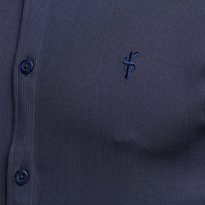 Father Sons Super Slim Stretch Ribbed Navy Langarm – FS443