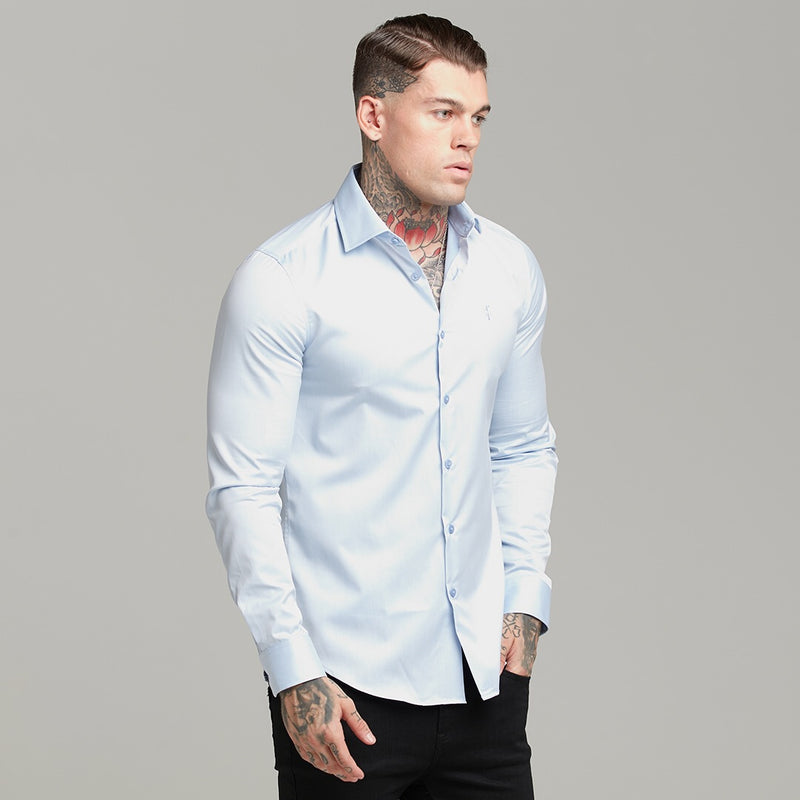 Father Sons Classic Light Blue Twill Cutaway Collar - FS601