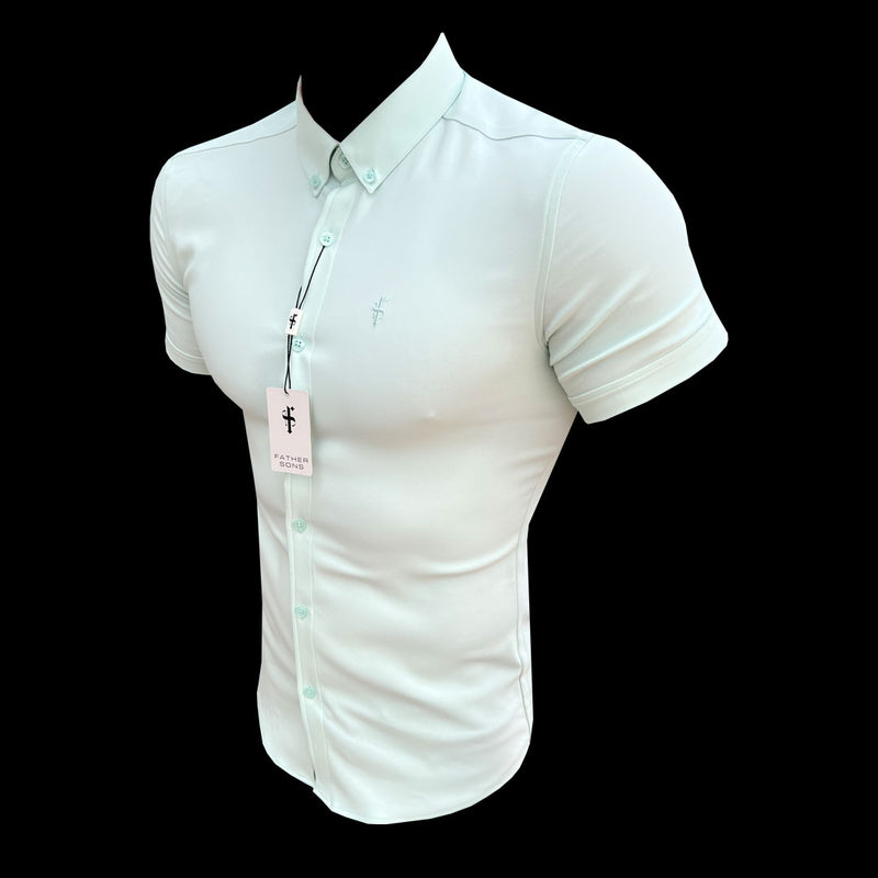 Father Sons Super Slim Scuba Mint Green Short Sleeve Stretch - FS879