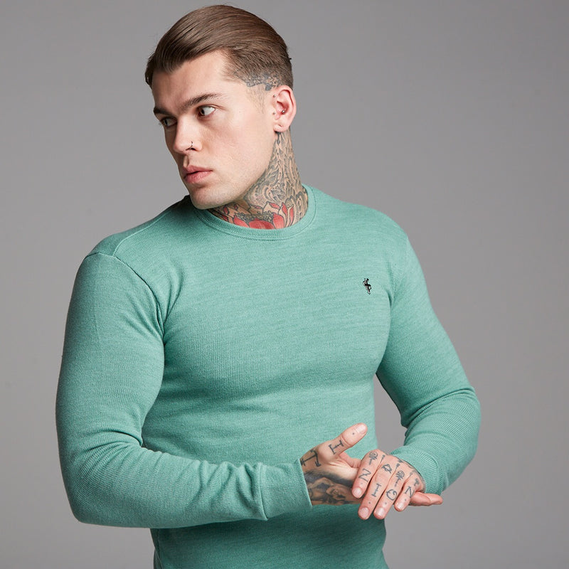 Father Sons klassischer grüner superschlanker Pullover – FSH233