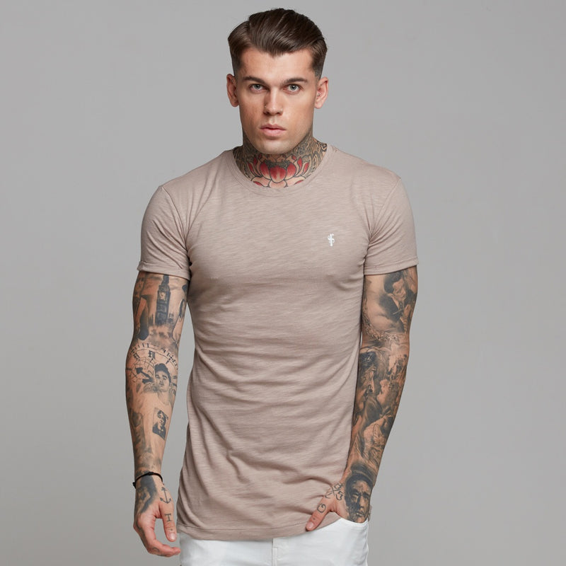 Father Sons Taupe Slub Crew – FSH261