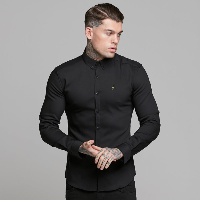 Father Sons Super Slim Ultra Stretch Classic Black (Khaki Embroidery) -  FS480