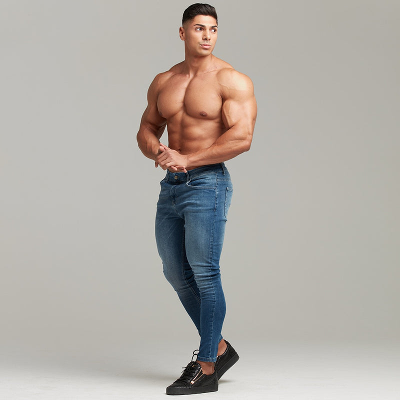 Vater-Söhne-Slim-Stretch-Jeans in Blau – FSH402