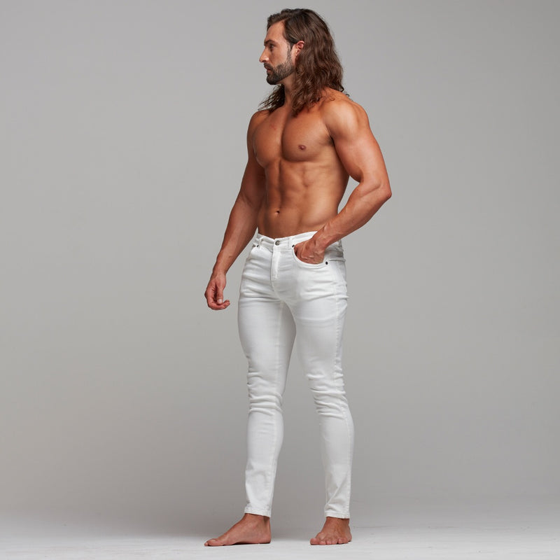 Weiße Ultra-Stretch-Jeans von Father Sons – FSH259