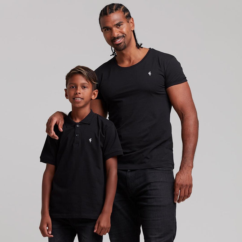 Klassisches schwarzes Poloshirt für Jungen von Father Sons – FSB019 (LETZTE CHANCE)
