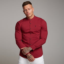 Father Sons Super Slim Stretch Classic Oxblood Grandad Collar - FS294