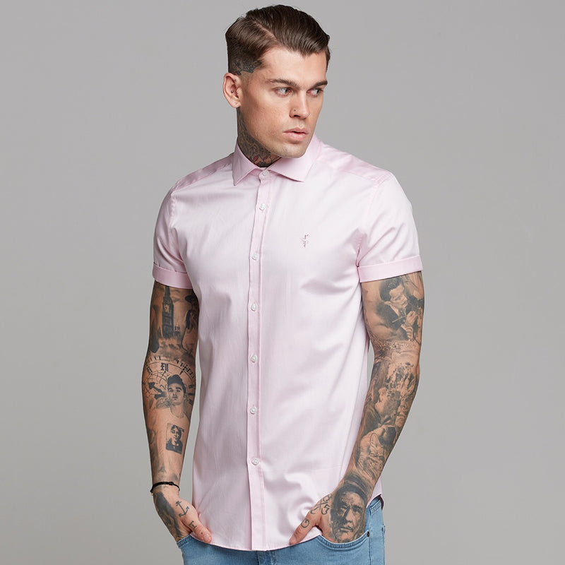 Father Sons Classic Pink Luxe Kurzarmshirt aus ägyptischer Baumwolle – FS444 (LETZTE CHANCE)