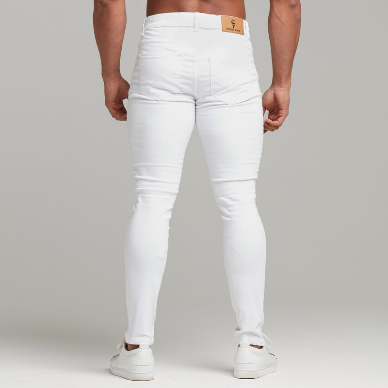 Weiße Ultra-Stretch-Jeans von Father Sons – FSH259