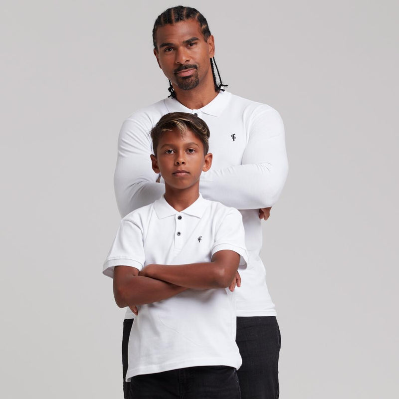 Klassisches weißes Poloshirt für Jungen von Father Sons – FSB021 (LETZTE CHANCE)