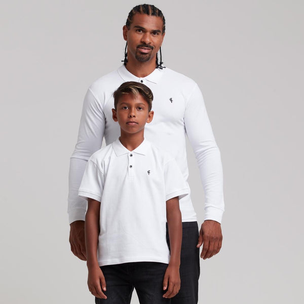 Klassisches weißes Poloshirt für Jungen von Father Sons – FSB021 (LETZTE CHANCE)