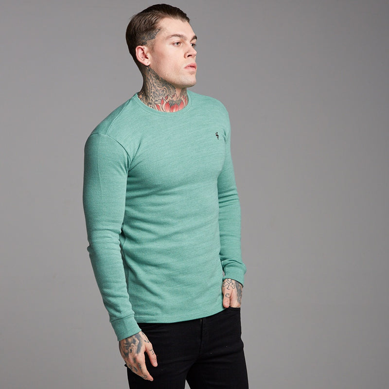 Father Sons klassischer grüner superschlanker Pullover – FSH233