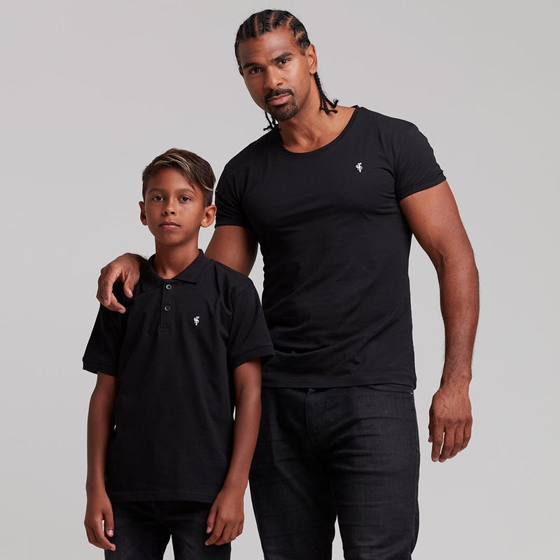 Klassisches schwarzes Poloshirt für Jungen von Father Sons – FSB019 (LETZTE CHANCE)