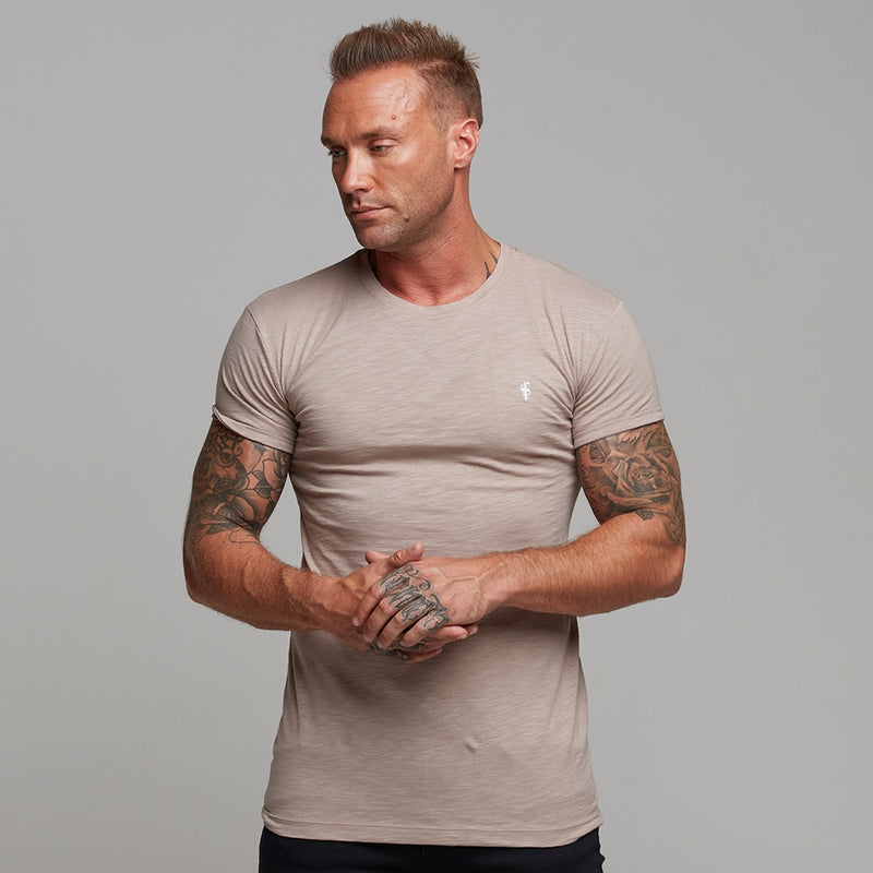 Father Sons Taupe Slub Crew – FSH261