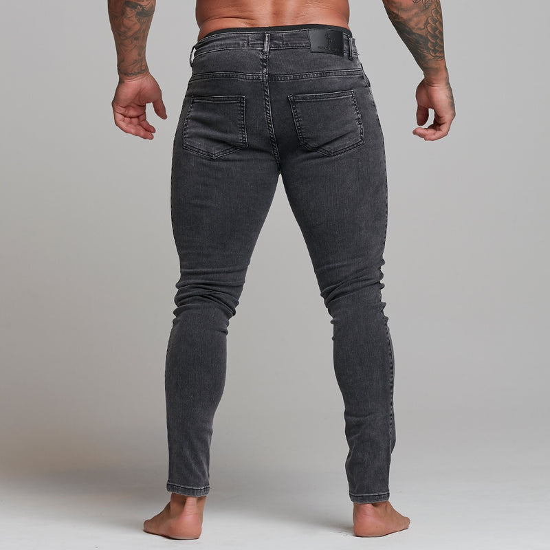 Slim Stretch-Jeans „Father Sons“ in schwarzer Acid-Waschung – FSH301