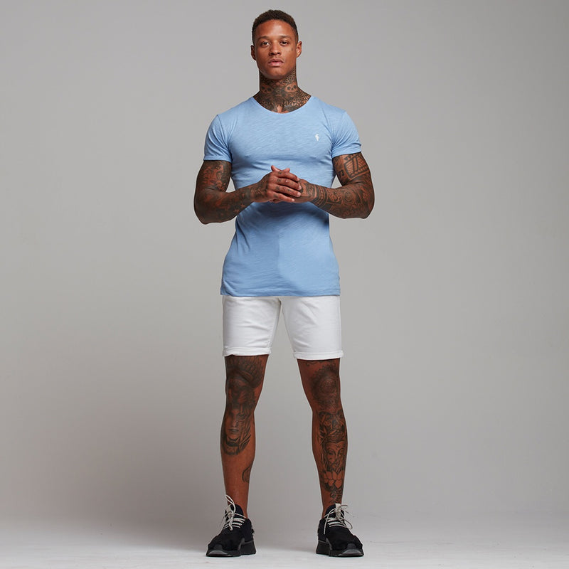 Father Sons Light Blue Slub Crew – FSH051