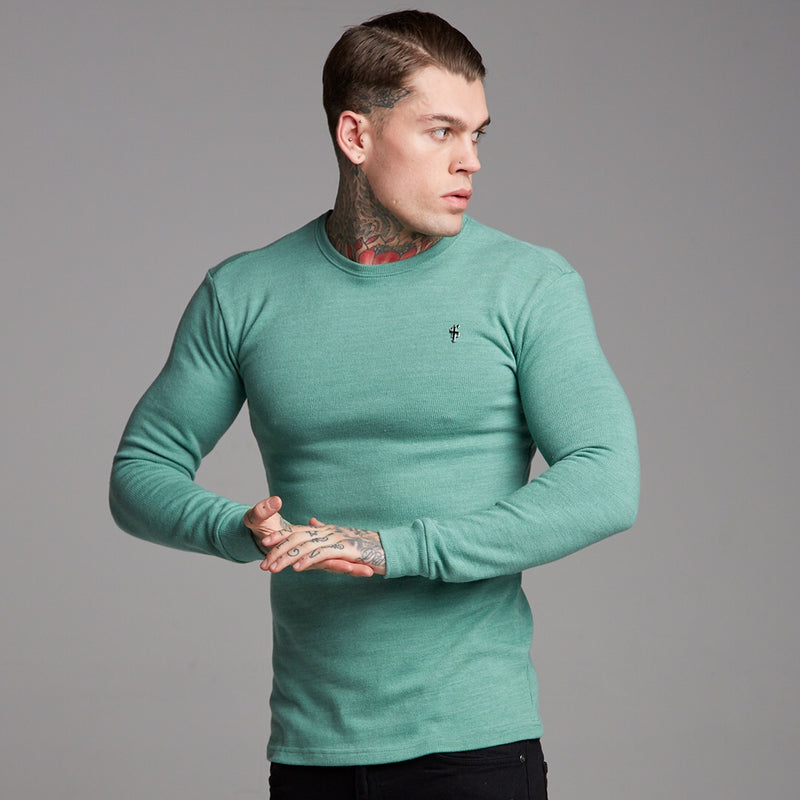 Father Sons klassischer grüner superschlanker Pullover – FSH233