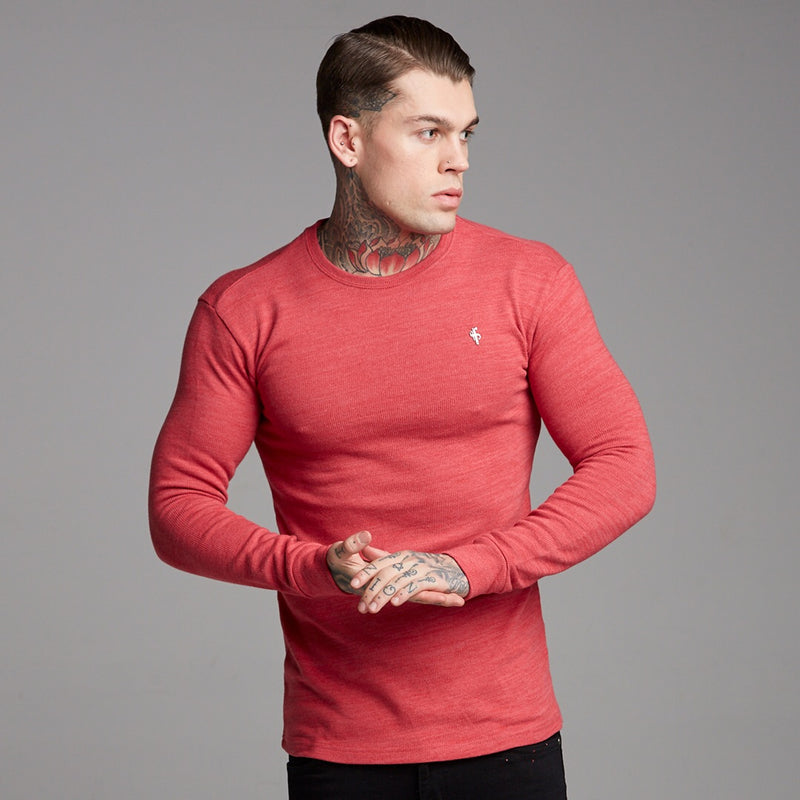 Father Sons Classic Red Marl Super Slim Pullover – FSH231