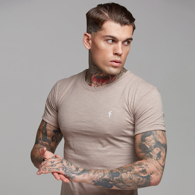 Father Sons Taupe Slub Crew – FSH261