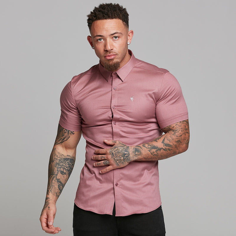 Father Sons Super Slim Luxe Ultra Stretch Mauve Short Sleeve -  FS544