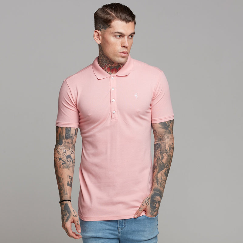 Father Sons klassisches rosafarbenes Poloshirt – FSH246