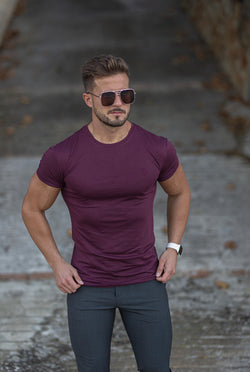 Father Sons Burgundy Bamboo Crew T-Shirt – FSH572