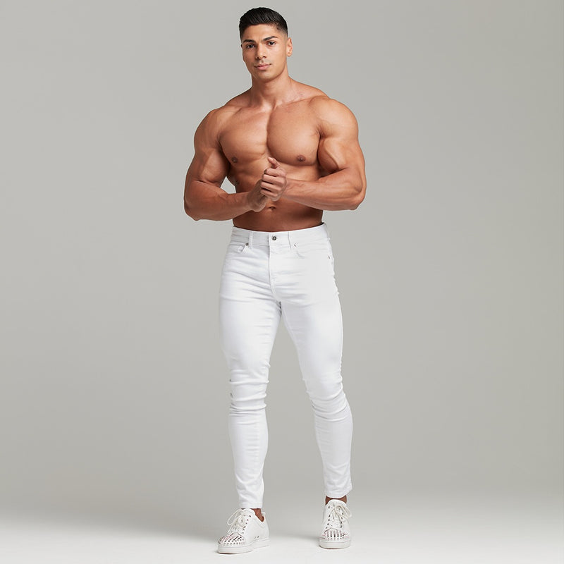 Weiße Ultra-Stretch-Jeans von Father Sons – FSH259