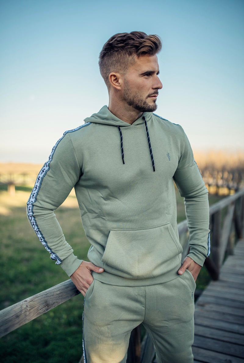Father Sons Tapered Olive Hoodie Top – FSM003 (LETZTE CHANCE)