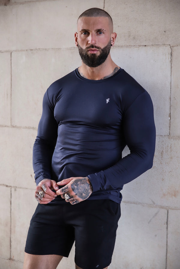 Father Sons Long Sleeve Navy Gym Crew Top - FSH710