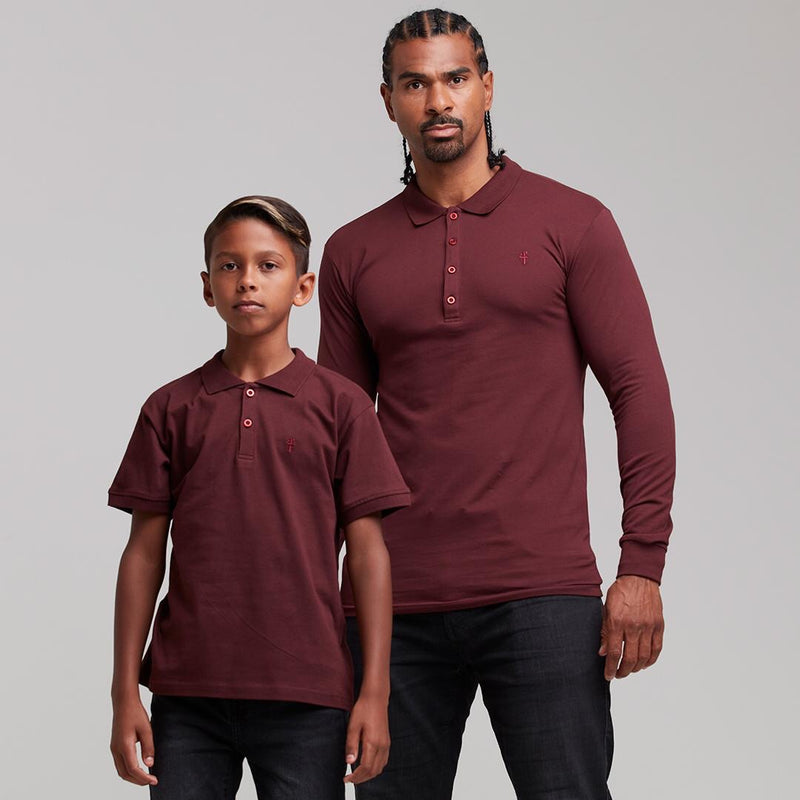 Klassisches Burgunder-Poloshirt für Jungen von Father Sons – FSB022 (LETZTE CHANCE)