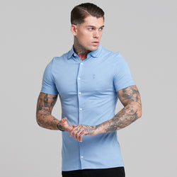 Father Sons Super Slim Baby Blue Jersey Short Sleeve - FSH015 (LAST CHANCE)