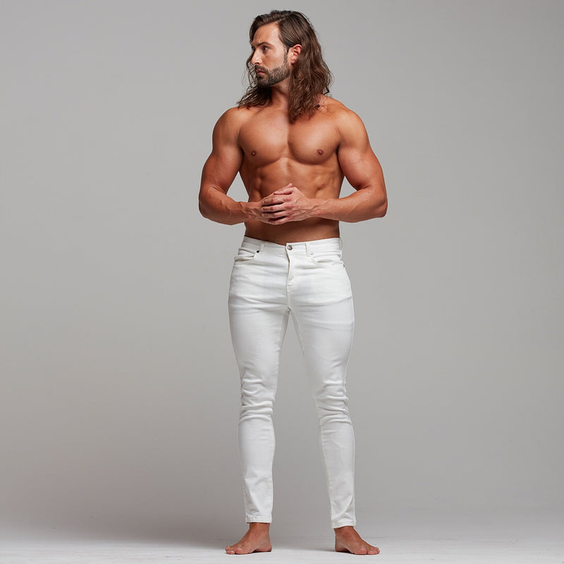 Weiße Ultra-Stretch-Jeans von Father Sons – FSH259