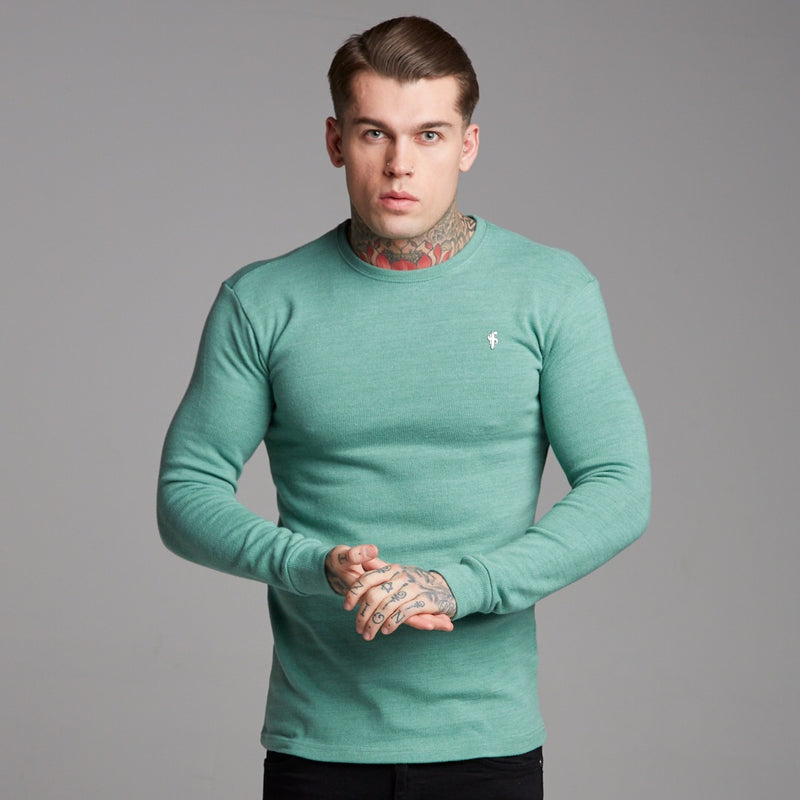 Father Sons klassischer grüner superschlanker Pullover – FSH233