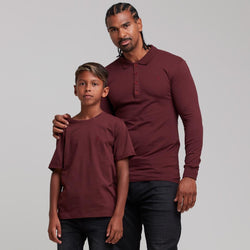 Father Sons Boys Classic Burgundy Crew - FSB024 (LAST CHANCE)