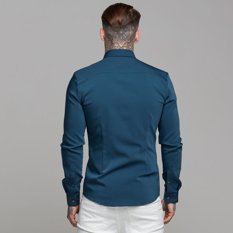 Father Sons Super Slim Ultra Stretch Classic Teal (Charcoal Buttons) -  FS484
