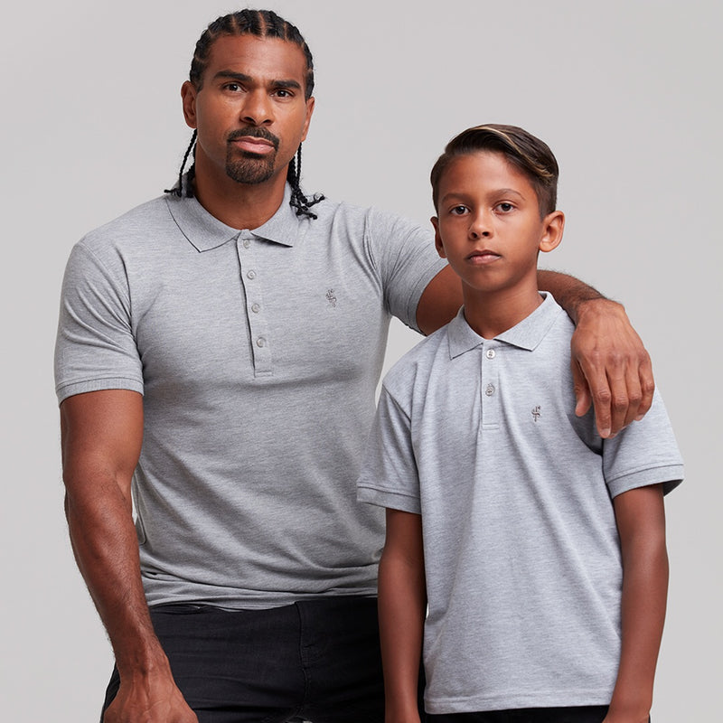 Father Sons Boys Classic Grey Polo Shirt - FSB018 (LAST CHANCE)