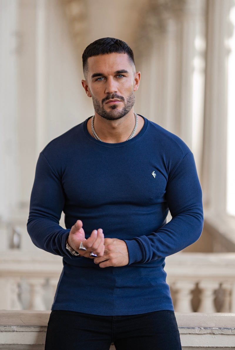 Father Sons Classic Navy Super Slim Jumper - FSH410