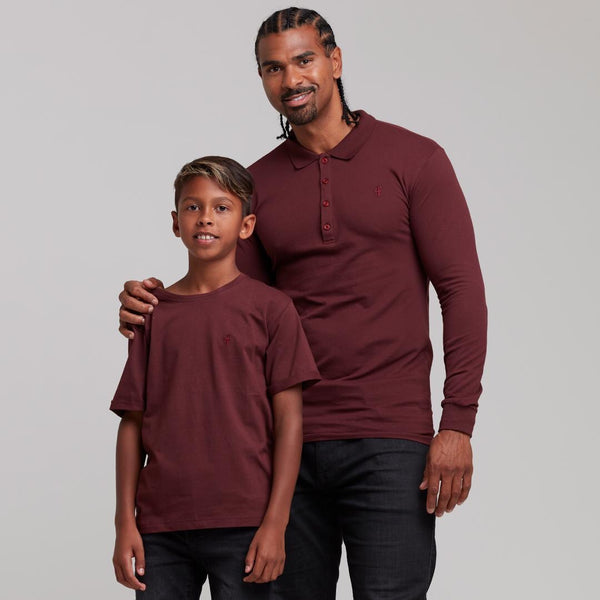 Father Sons Boys Classic Burgundy Crew - FSB024 (LAST CHANCE)