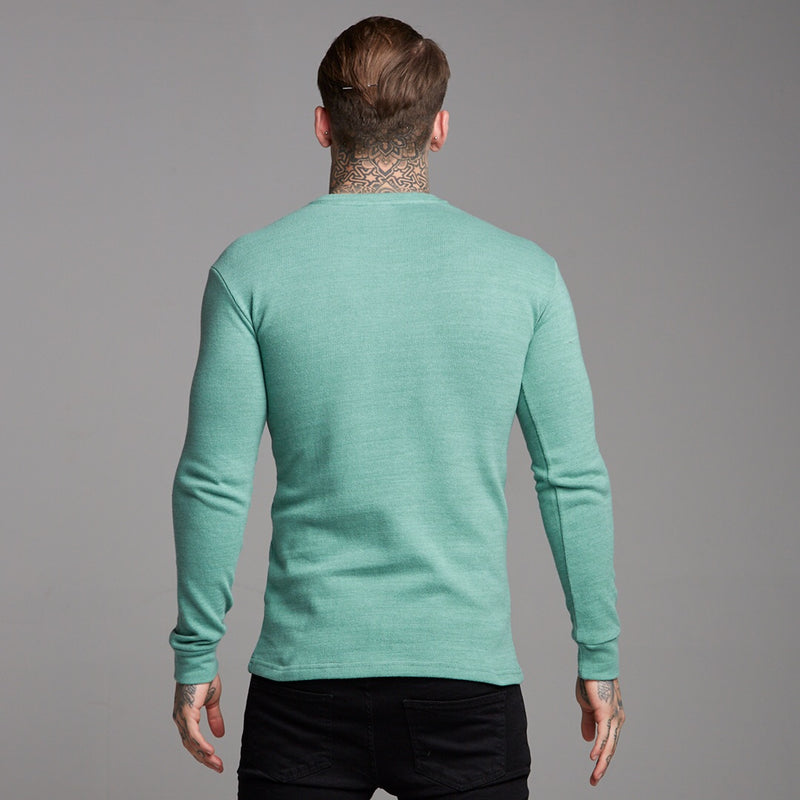 Father Sons klassischer grüner superschlanker Pullover – FSH233