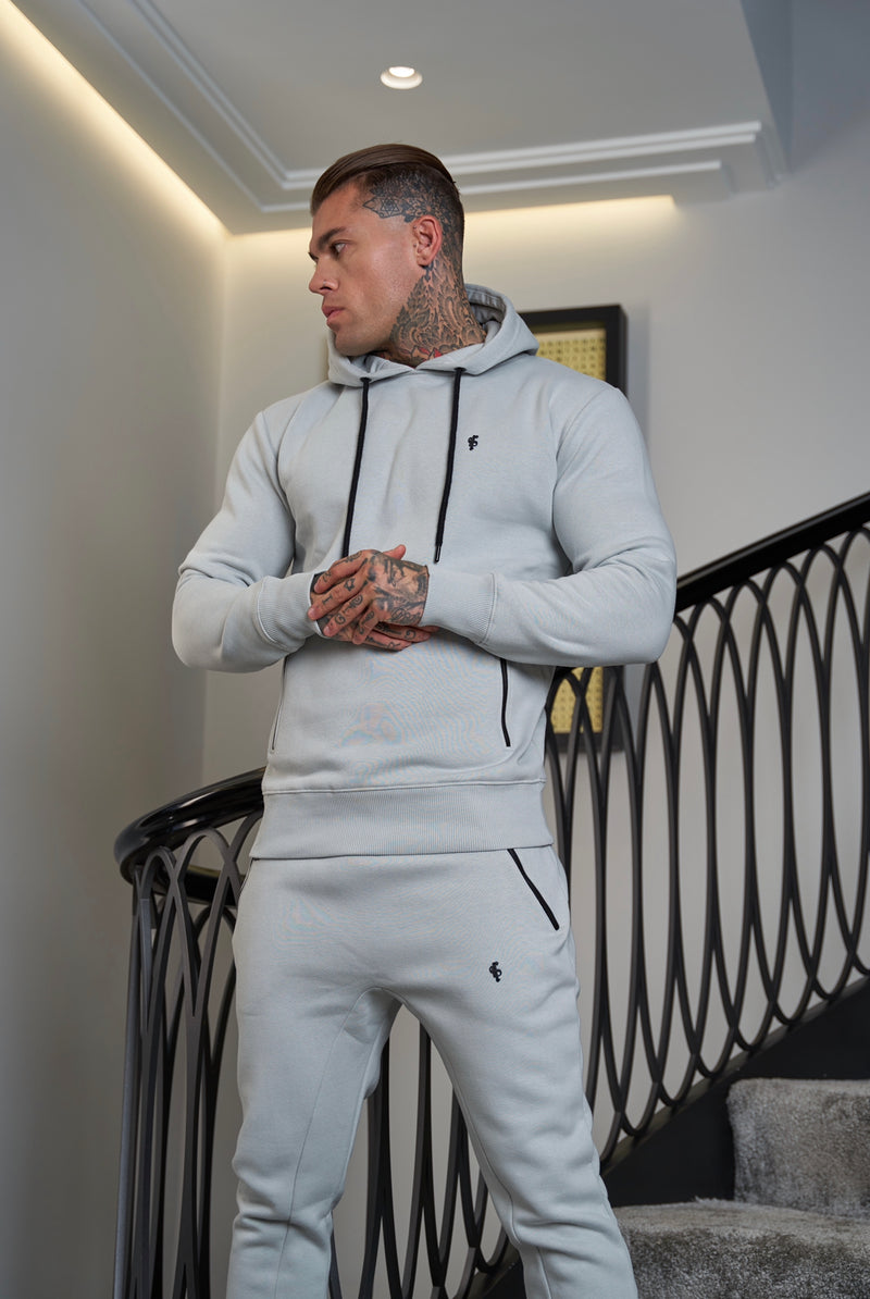 Father Sons Stone Grey / Black Raglan Bottoms with Zipped Pockets - FSH718