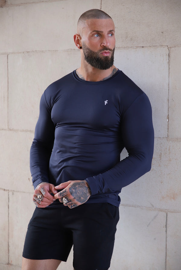 Father Sons Long Sleeve Navy Gym Crew Top - FSH710