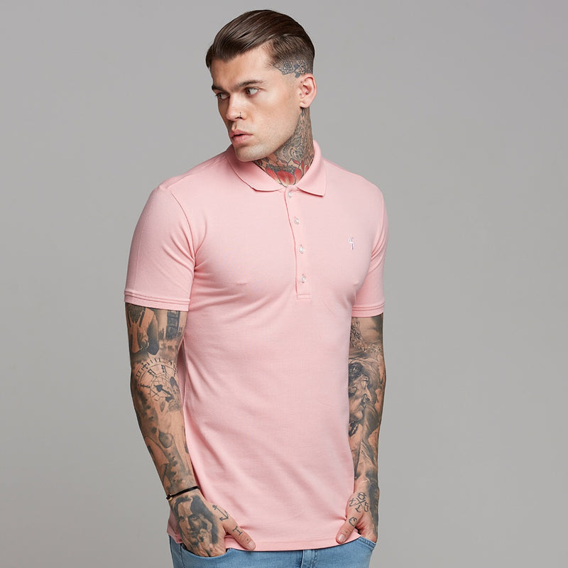 Father Sons klassisches rosafarbenes Poloshirt – FSH246