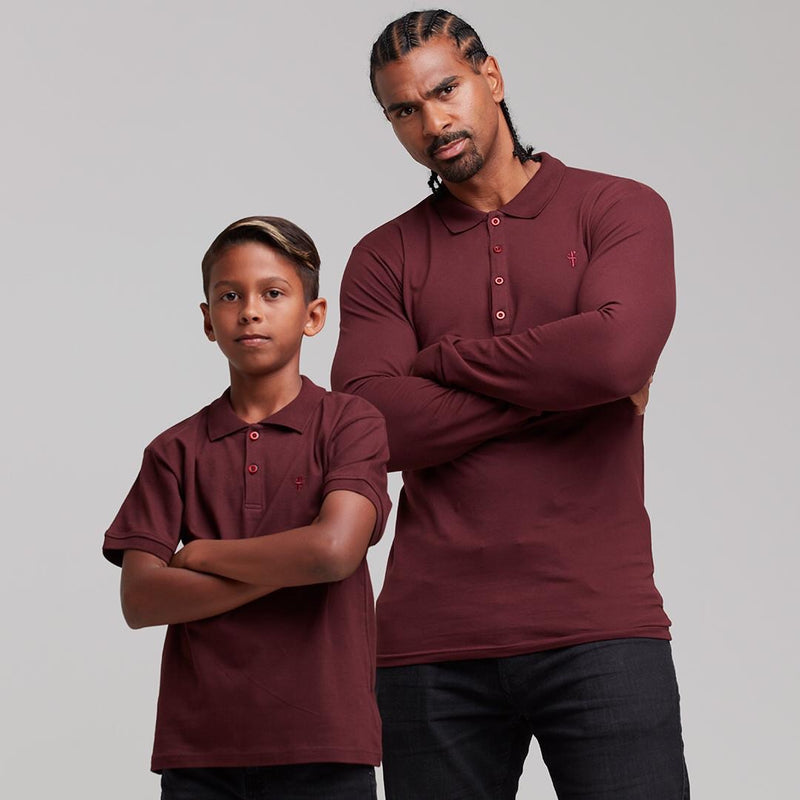 Father Sons Boys Classic Burgundy Polo Shirt - FSB022 (LAST CHANCE)