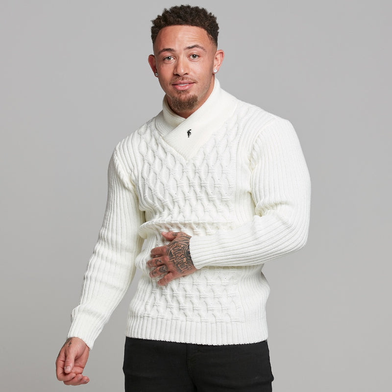 Father Sons Chunky Cable Knit Cream Jumper - FSJ001