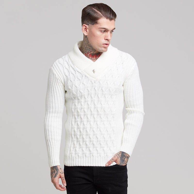 Father Sons Chunky Cable Knit Cream Jumper - FSJ001