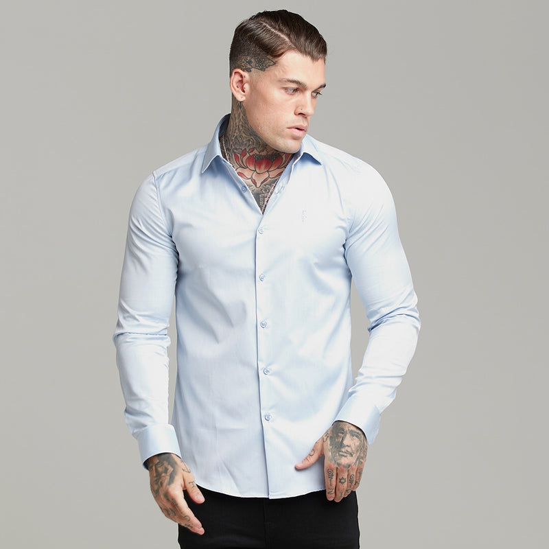 Father Sons Classic Light Blue Twill Cutaway Collar - FS601