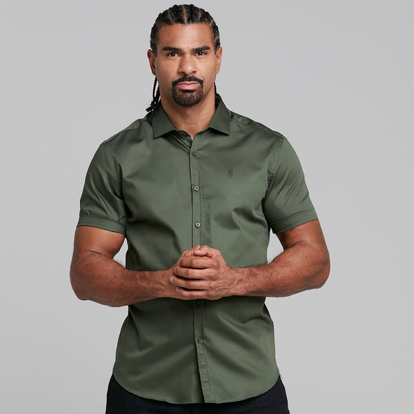 Father Sons Classic Khaki Luxe Kurzarmshirt aus ägyptischer Baumwolle – FS376 (LETZTE CHANCE)