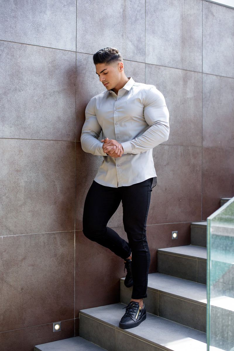 Father Sons Super Slim Luxe Ultra Stretch Hellgrau – FS333