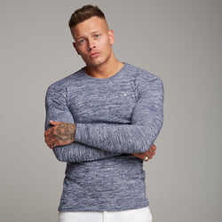 Father Sons Klassischer zweifarbiger Super Slim-Pullover in Blau/Weiß – FSH155