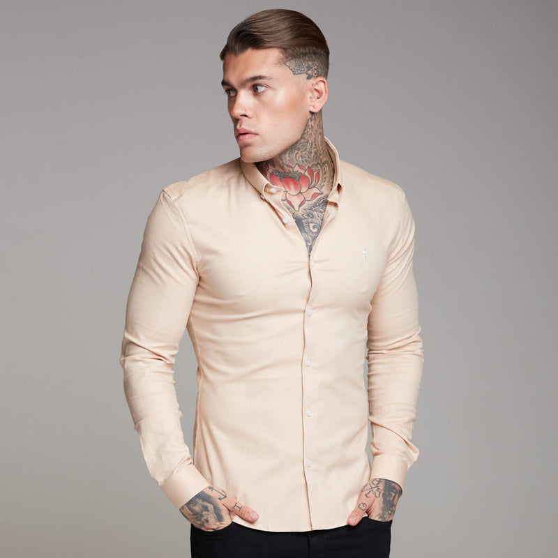 Father Sons Super Slim Stretch Classic Oxford Sand – FS358